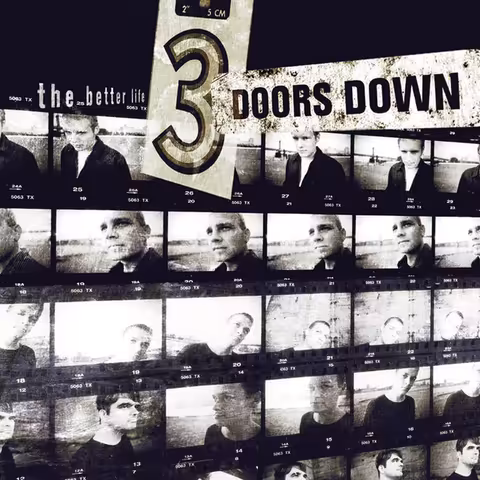 Front cover of The Better Life by 3 Doors Down: a moody, blue-toned photographic portrait designed by P.R. Brown of Bau-Da Design Lab, with the band's name and album title set across the image.