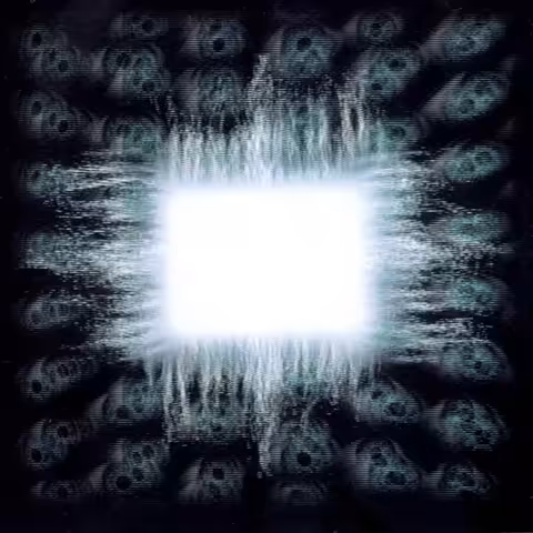 Front cover of Tool's 1996 album Aenima, showing Cam de Leon's lenticular Smoke Box artwork