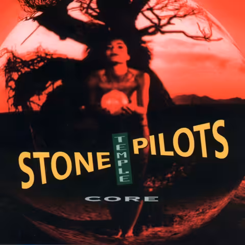 Front cover of Stone Temple Pilots' 1992 debut album Core, featuring Christian Clayton's illustration of Eve taking the apple from the Tree of Eden.