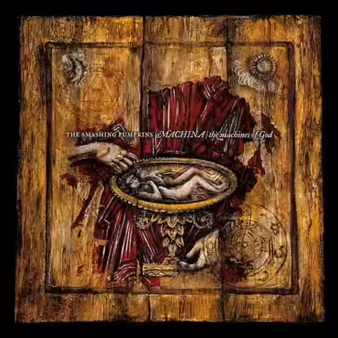 Front cover artwork of Machina/The Machines of God by The Smashing Pumpkins, a Vasily Kafanov painting featuring alchemical symbols and a robed figure