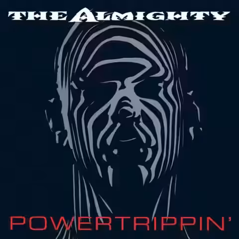 Front cover of Powertrippin' by The Almighty, featuring Ralph Morse's 1954 Life magazine photograph Jet Age Man.