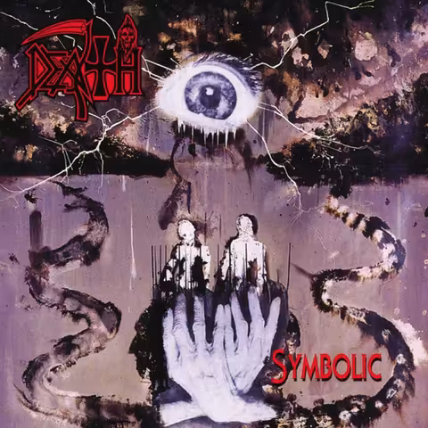 Cover of Death's Symbolic, a 1995 Roadrunner Records release with painting and photography by Rene Miville.