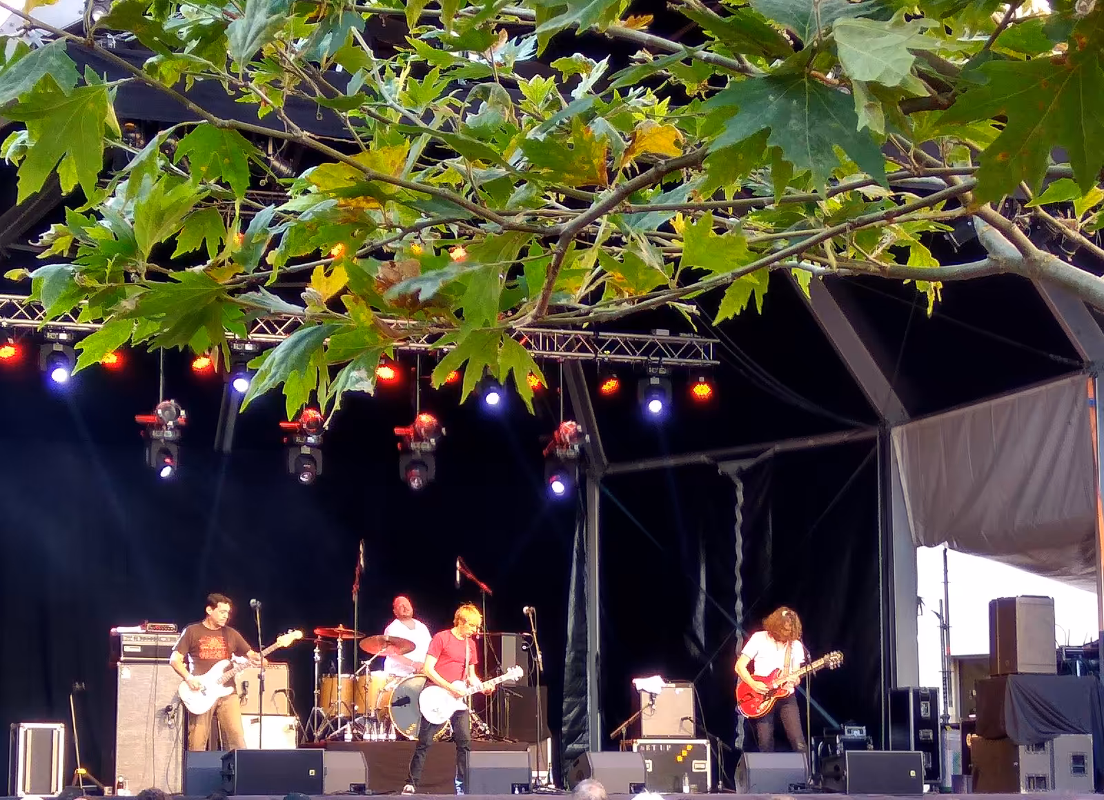 Mark Arm of Mudhoney singing and playing guitar live at Primavera Sound festival in Barcelona in 2016.