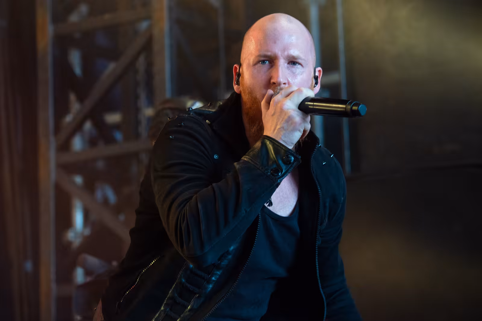 Brian Tatler of Diamond Head playing guitar on stage at Hellfest in 2019.