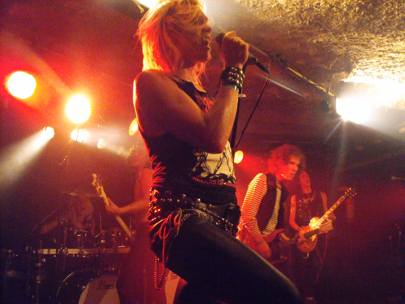 Enforcer performing live at the Hole in the Sky festival in Bergen in 2010.